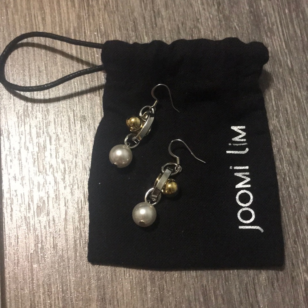 NWOT Joomi Lim faux pearl & bead drop earrings.